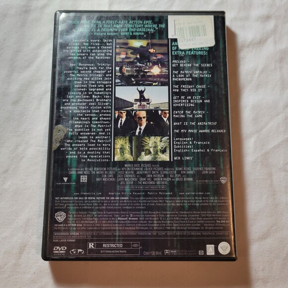 Matrix Reloaded DVD - Picture 4 of 4